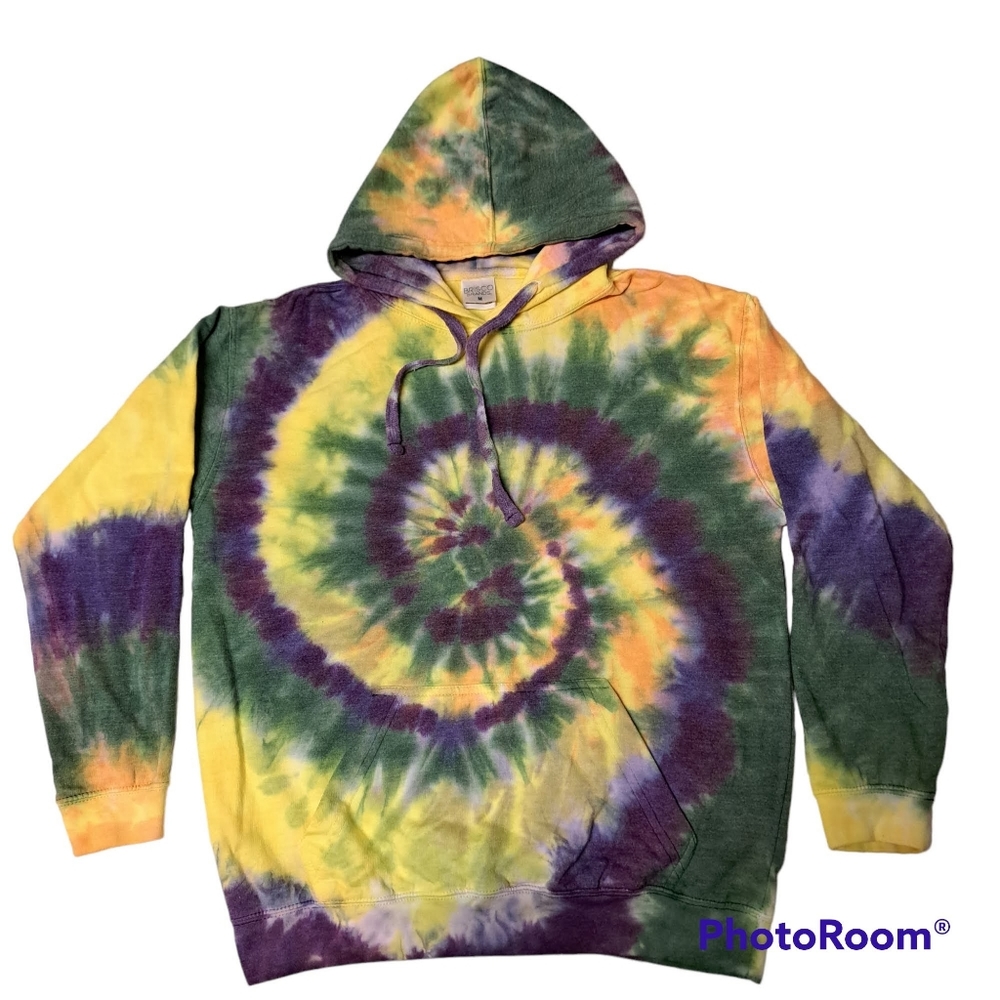 Tie Dye Mardi Gras Hoodie Medium